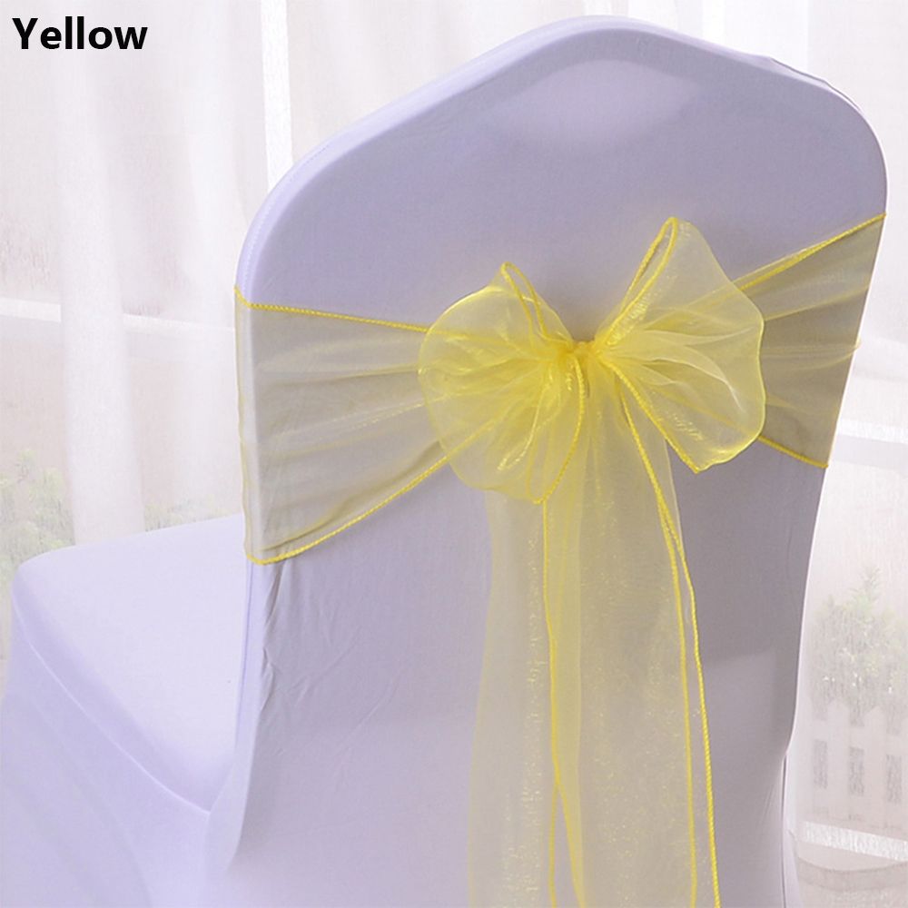 Chair Sash Organza - 1pcs Organza Chairs Decoration Ribbon Wedding
