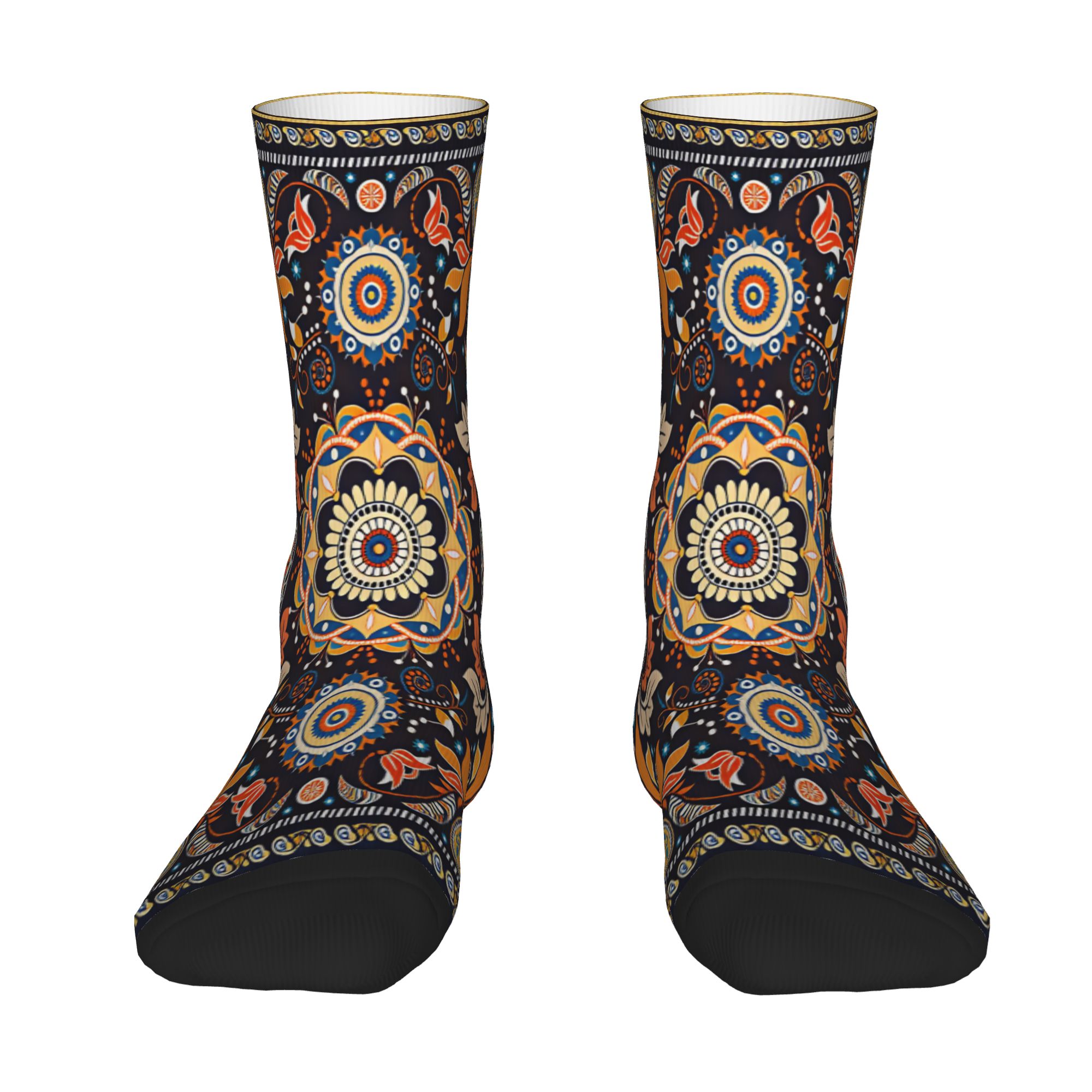 Navy Orange Folk Floral Mandal - Good Floral & Wedding Decor Supply Photos 评论和价格