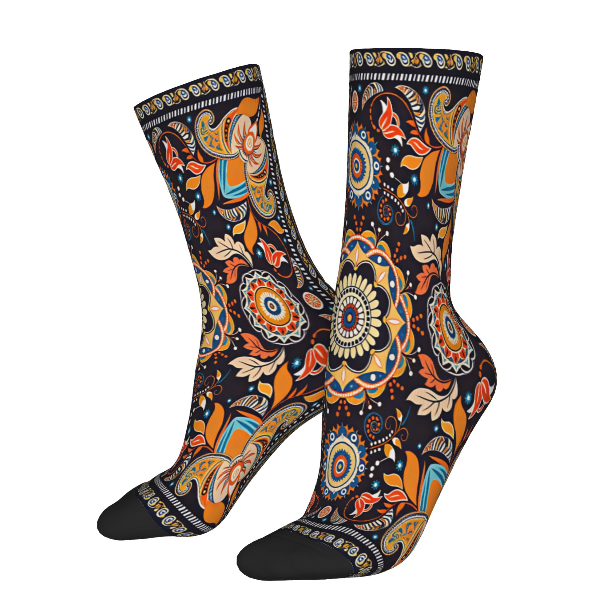Navy Orange Folk Floral Mandal - Good Floral & Wedding Decor Supply Photos 评论和价格