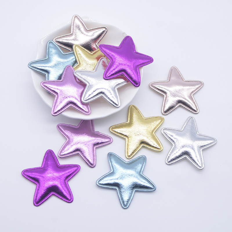 50Pcs 40mm Leather Star Appliq - Wedding Superstar 评论和价格