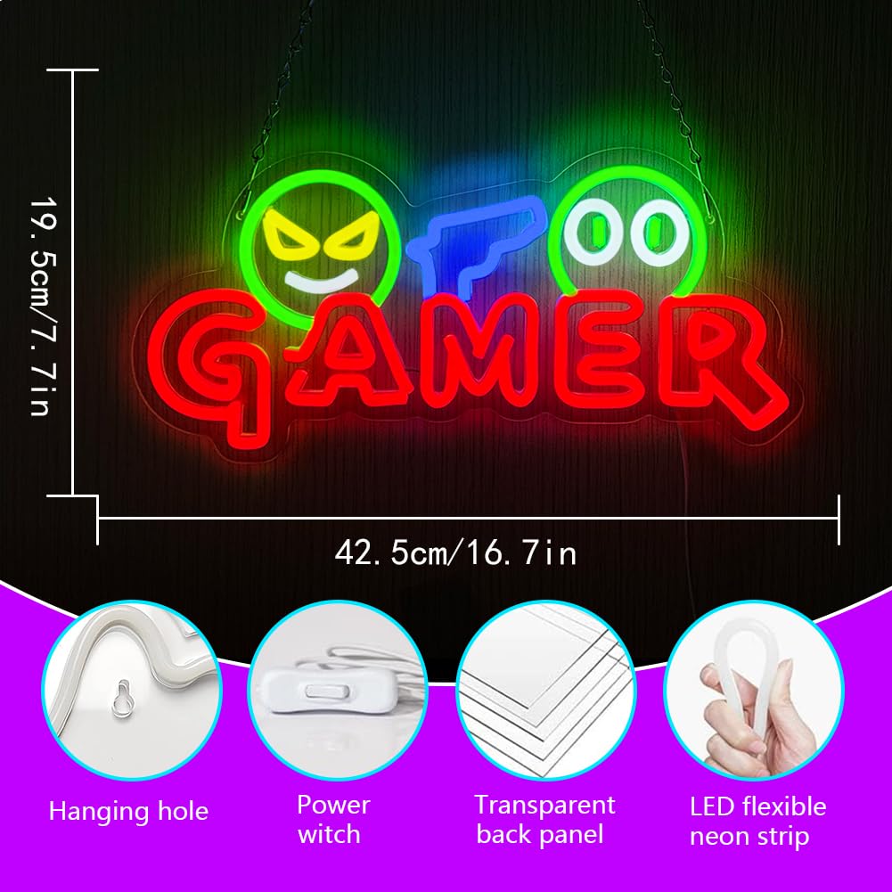 Gamer Neon Sign LED Wall Light - Wedding Zone 评论和价格