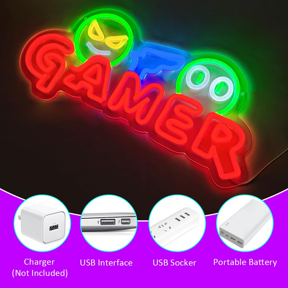Gamer Neon Sign LED Wall Light - Wedding Zone 评论和价格