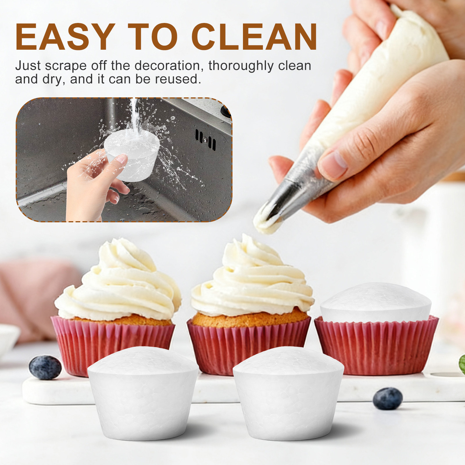 20Pcs Cake DIY Cupcake Foams S - Wedding Decoration Supply 评论和价格