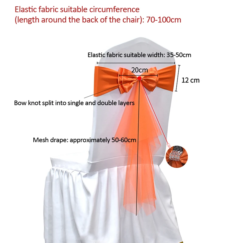 10 50pcs Spandex Chair Sashes  - Chair Sash Organza 评论和价格