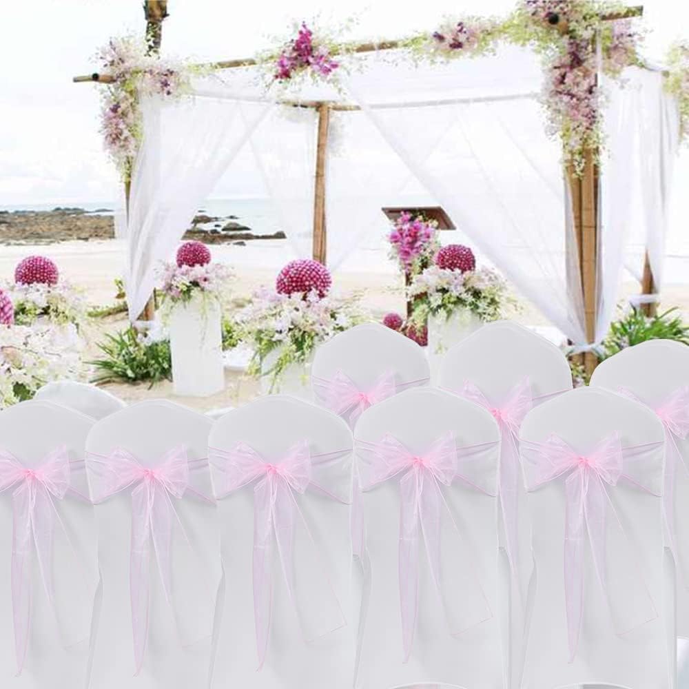 Organza Chair Sashes Bows 100/ - Chair Sash Organza 评论和价格