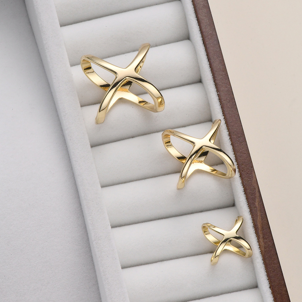 3pcs X Shaped Alloy Scarf Ring - Wedding Zone 评论和价格