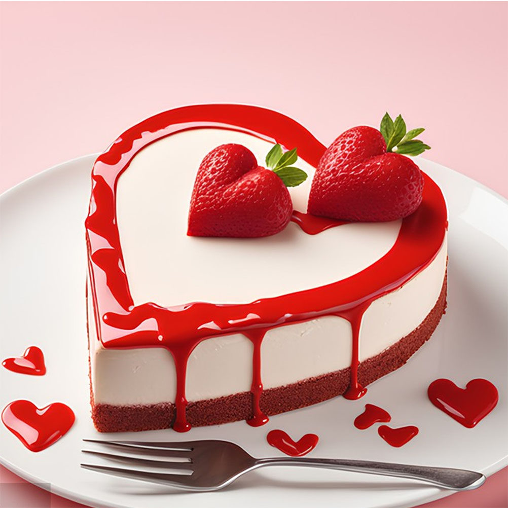 4Pcs Heart Foam Cake Dummy Cak - Wedding Decoration Supply 评论和价格