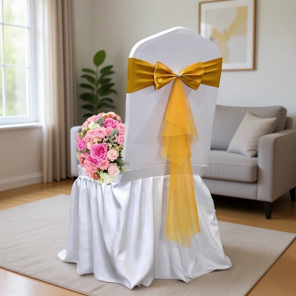 Classic European Style Bow Org - Chair Sash Organza 评论和价格