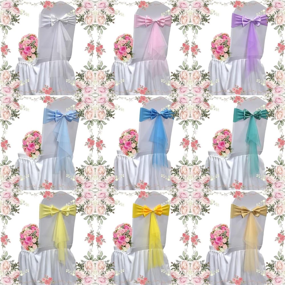 Classic European Style Bow Org - Chair Sash Organza 评论和价格