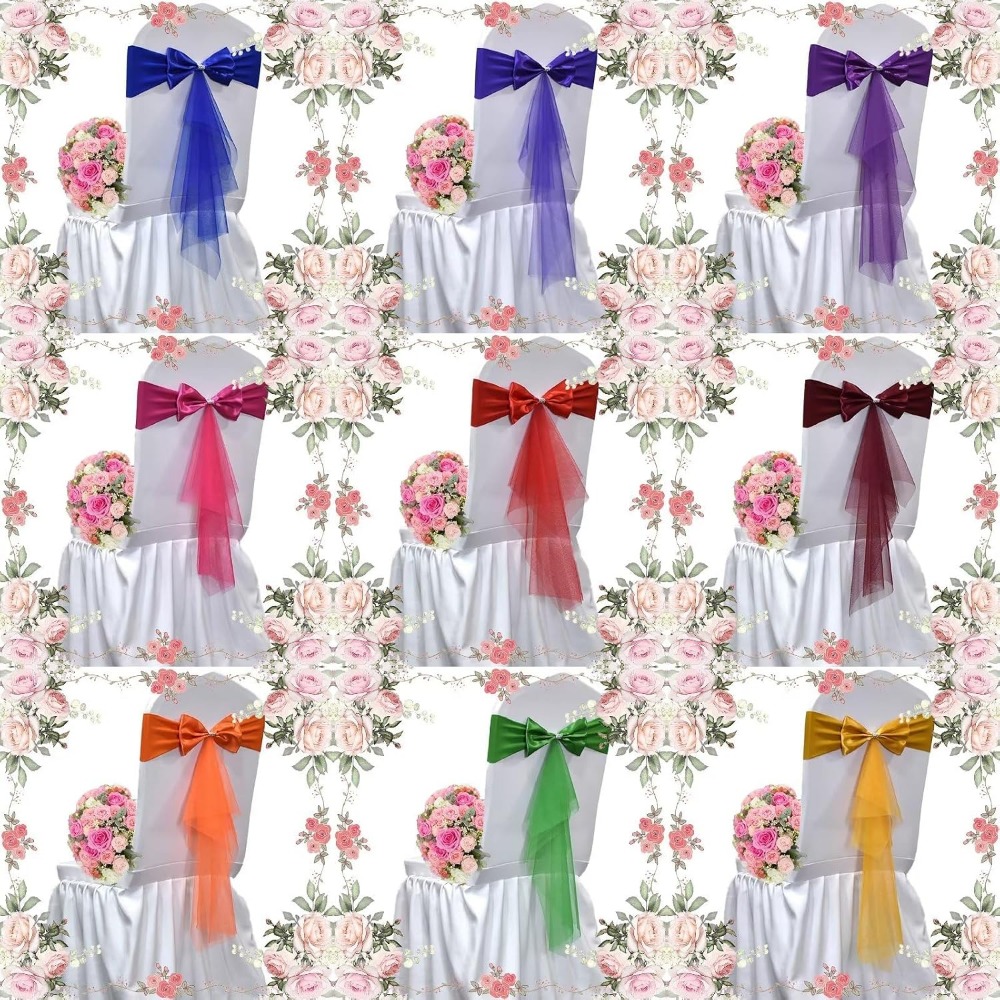 Classic European Style Bow Org - Chair Sash Organza 评论和价格