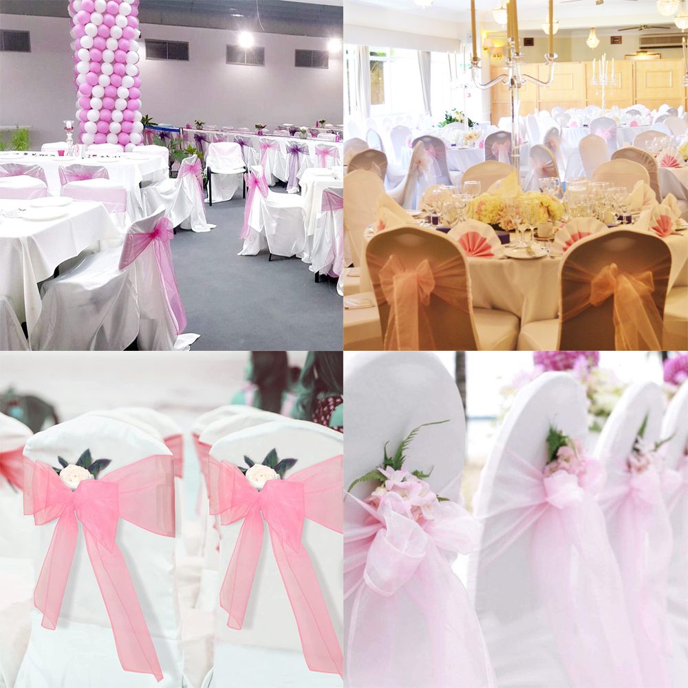 1pcs Organza Chairs Decoration - Chair Sash Organza 评论和价格