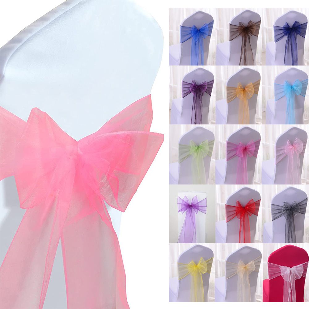 1pcs Organza Chairs Decoration - Chair Sash Organza 评论和价格