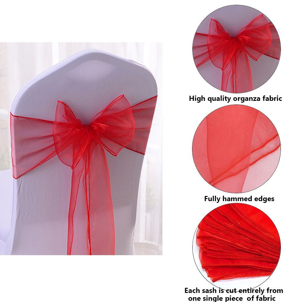 1pcs Organza Chairs Decoration - Chair Sash Organza 评论和价格