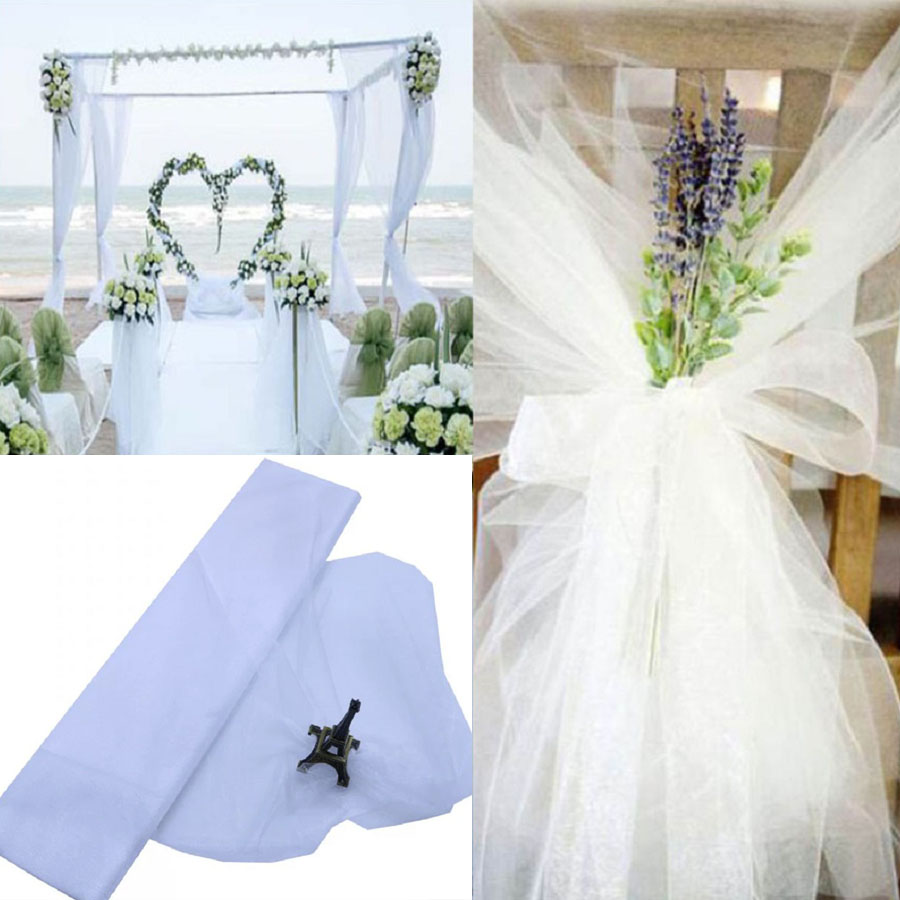 10m Wedding Decoration Tulle R - Chair Sash Organza 评论和价格