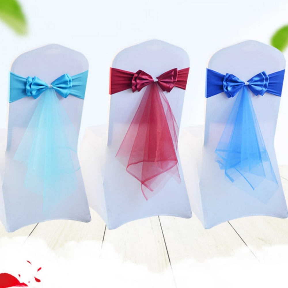 Stretch Bow Knot Customizable  - Chair Sash Organza 评论和价格