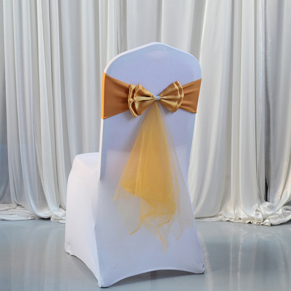 Stretch Bow Knot Customizable  - Chair Sash Organza 评论和价格