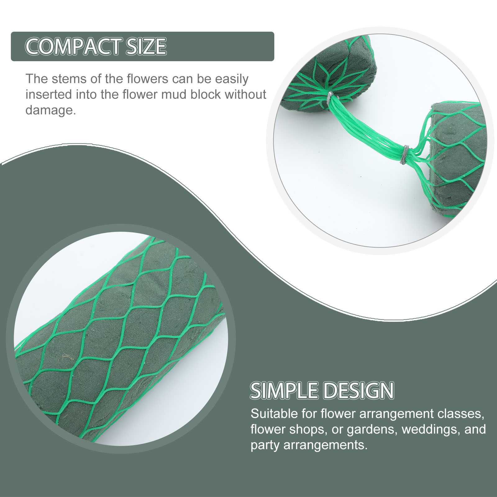 1Set Sausage Shape Floral Foam - Wedding Decoration Supply 评论和价格