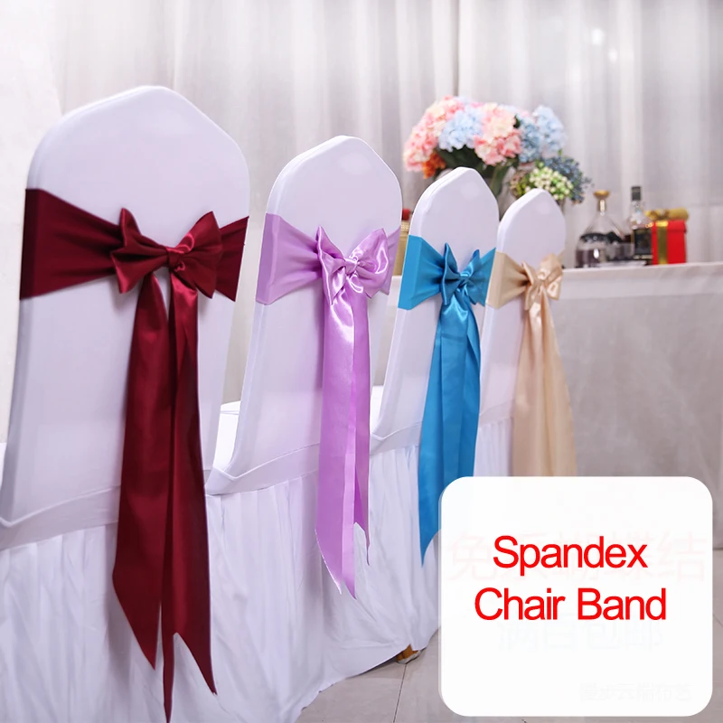 25pcs Satin Spandex Chair Cove - Chair Sash Organza 评论和价格