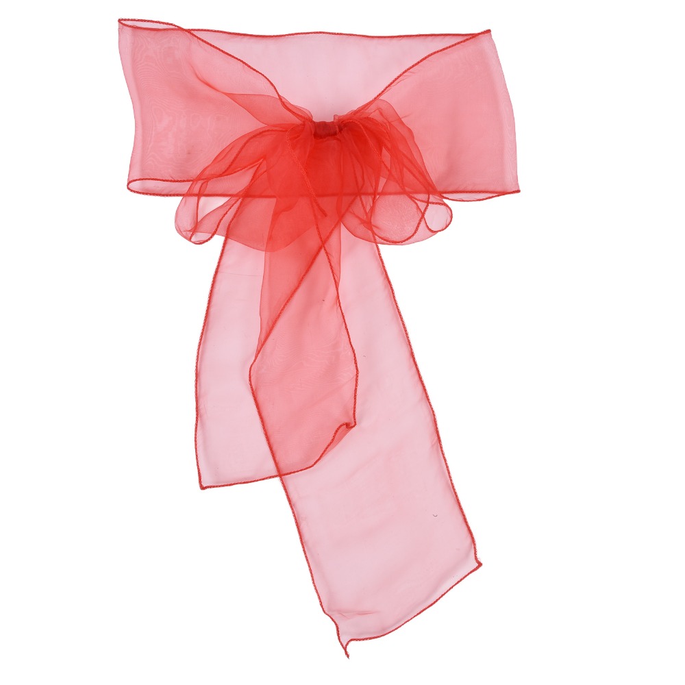 10Pcs Blue, red, yellow, purpl - Chair Sash Organza 评论和价格