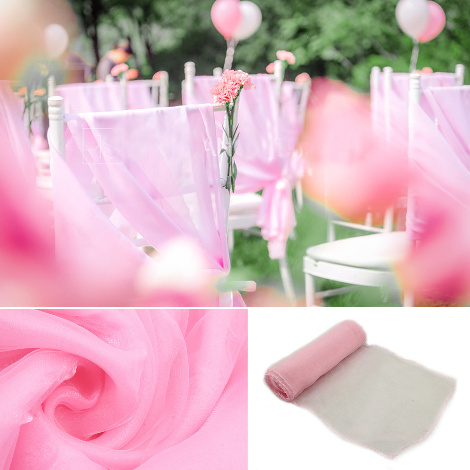 1pcs Organza Chair Sashes Knot - Chair Sash Organza 评论和价格